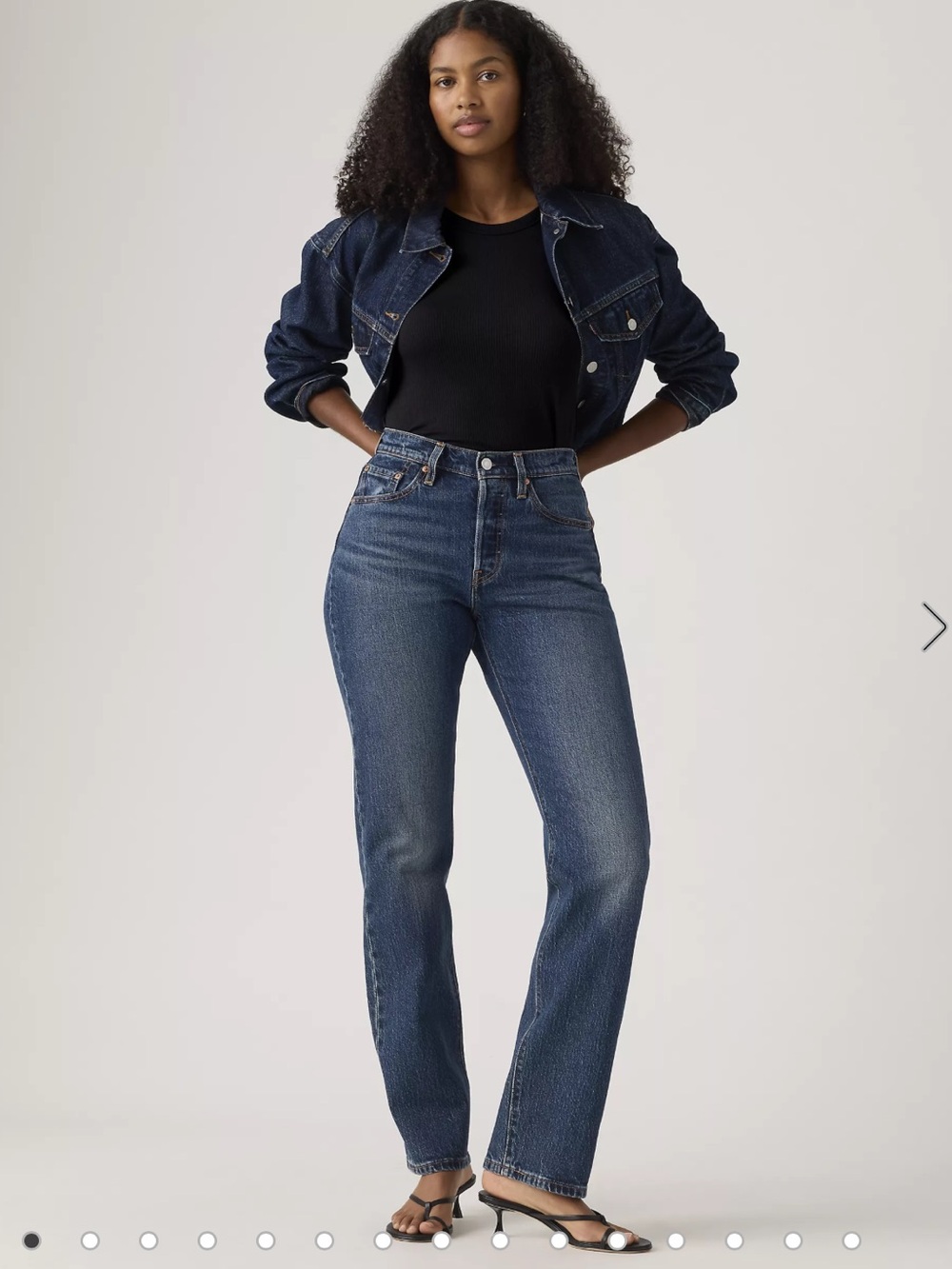Levis 501 CURVE WOMEN'S JEANS - Cold Summer Dark Wash, 28.